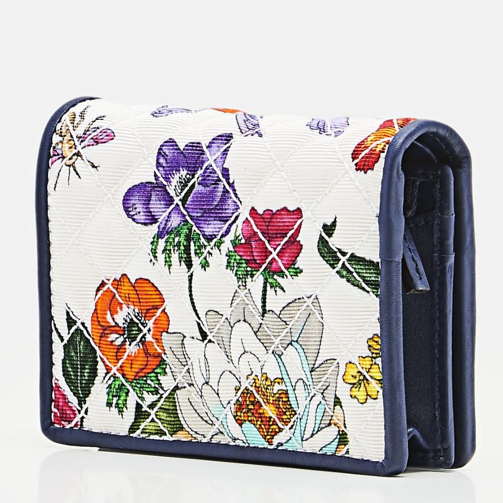 Gucci Trapuntata Floral-print Faille Cardholder new in box with dust bag - Picture 2 of 9